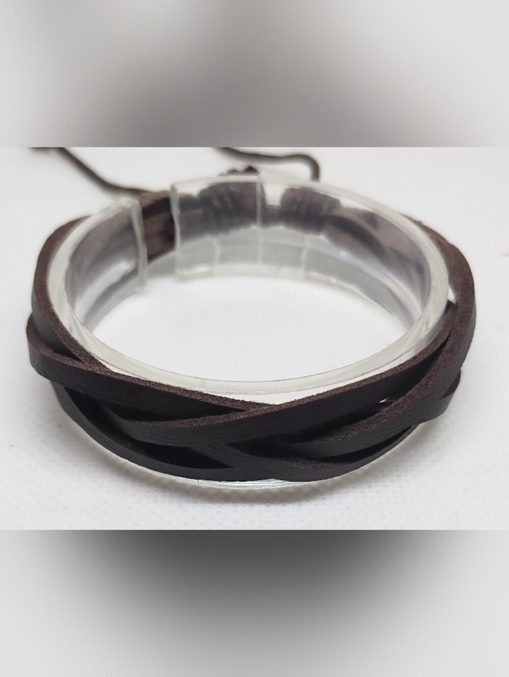 Men's Brown Layered Leather Bracelet New Jewelry G22
